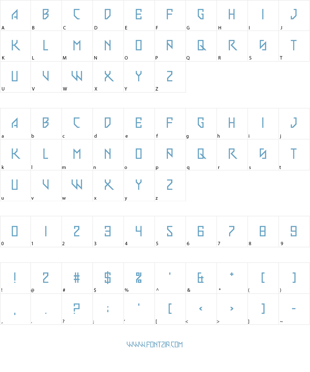 Slim Stradiva Font Character